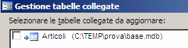 Gestione tabelle collegate